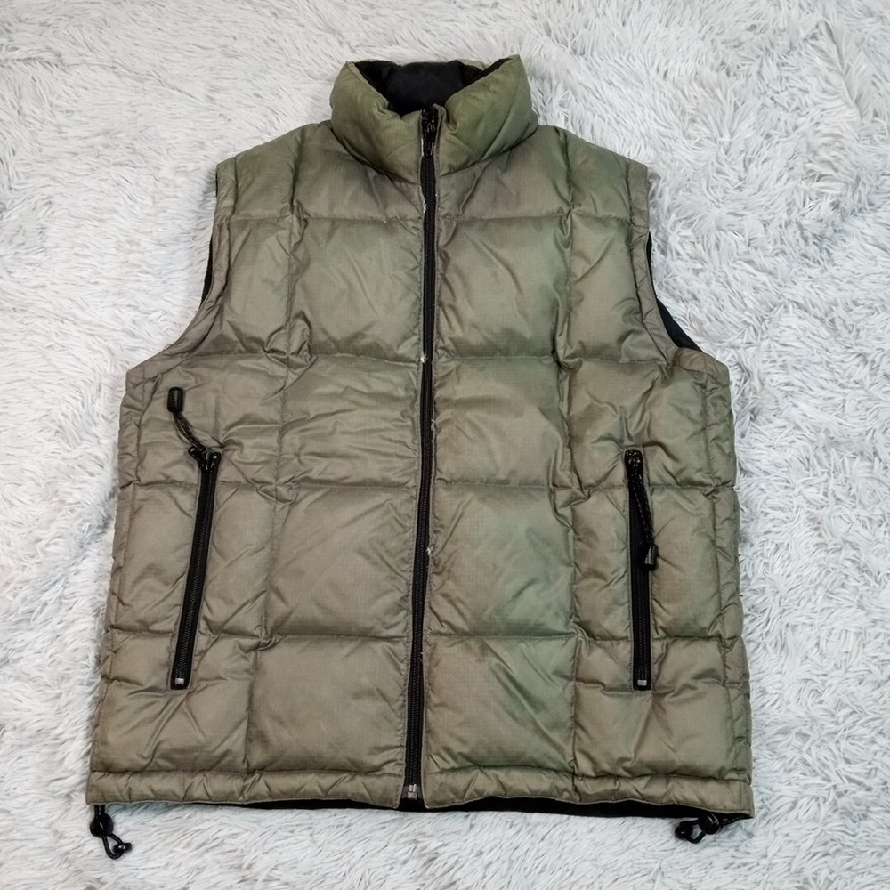 Gap Mens Vest Green S Down Puffer Pockets Zip Up Active Outdoors Rugged Workwear
